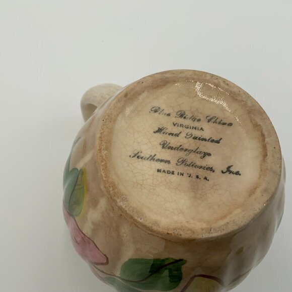 1940s Southern Potteries Blue Ridge China Hand-Painted Pitcher - Picture 6 of 7